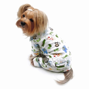 Zoo Animals Flannel Dog Pajamas dog underwear,dog diaper,pet undergarments