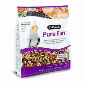 Zupreem Pure Fun for Medium Birds 2lb bird seed mix,small bird food,parakeet pellets