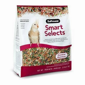 Zupreem Smart Selects for Medium Birds 2.5lb bird seed mix,small bird food,parakeet pellets