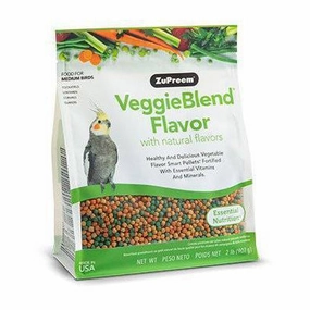 ZuPreem VeggieBlend for Medium Birds 2lb bird seed mix,small bird food,parakeet pellets