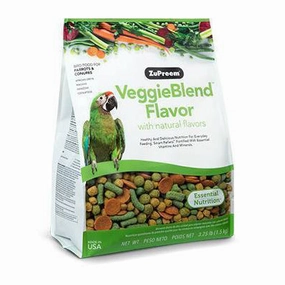 Zupreem VeggieBlend for Parrots & Conures 3.25lb bird seed mix,small bird food,parakeet pellets